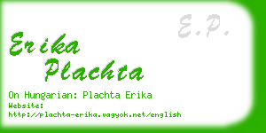 erika plachta business card